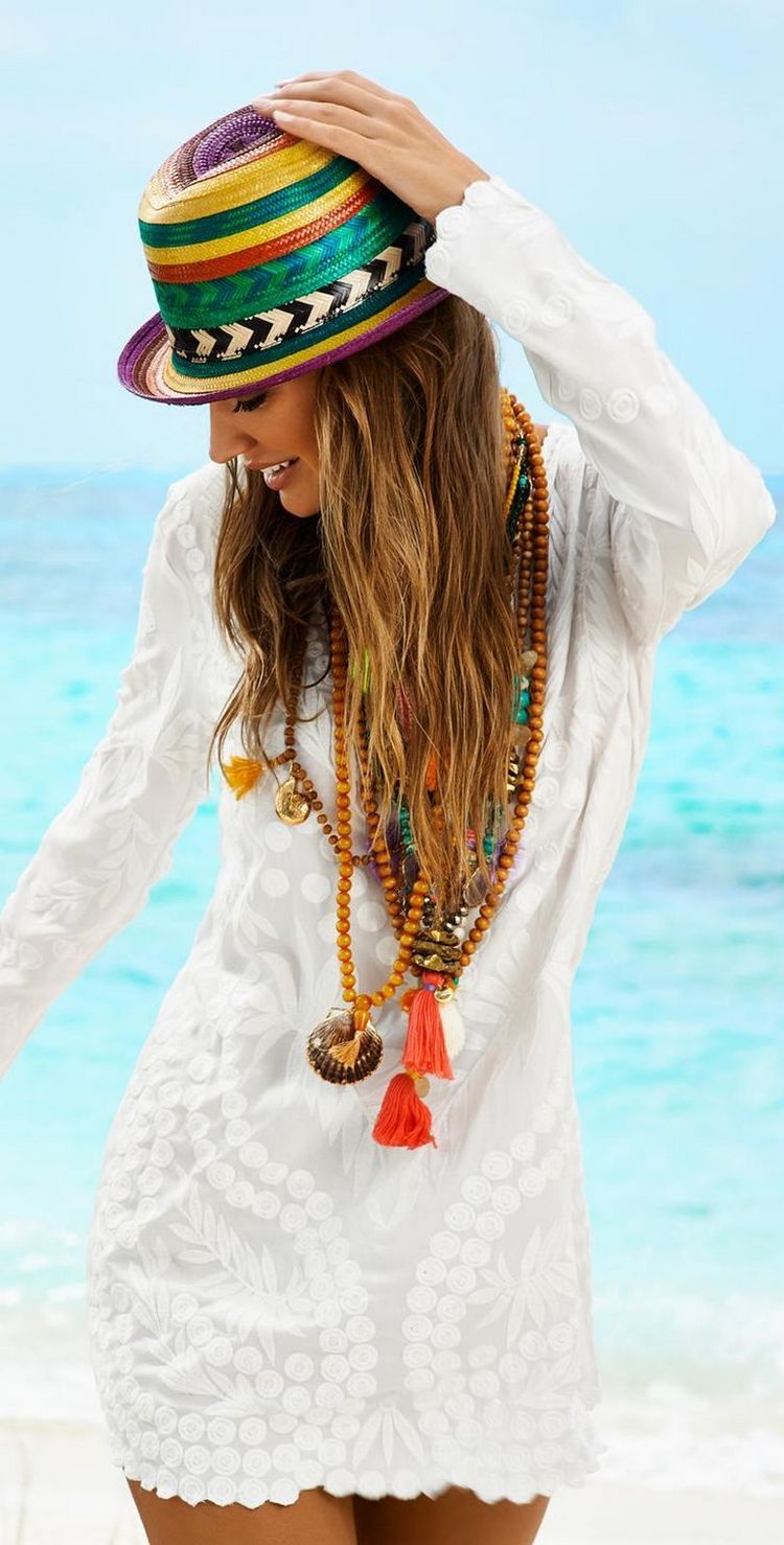 White boho dress